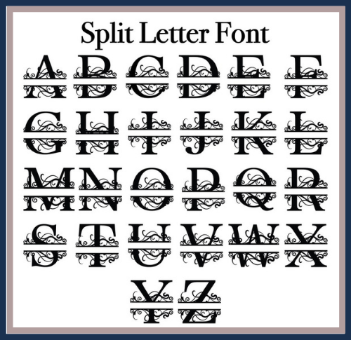 Split Letter Font Monogram – DC Blacksmith Designs
